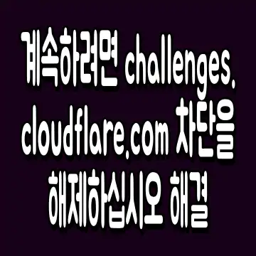 계속하려면 challenges.cloudflare.com 차단을 해제하십시오 해결