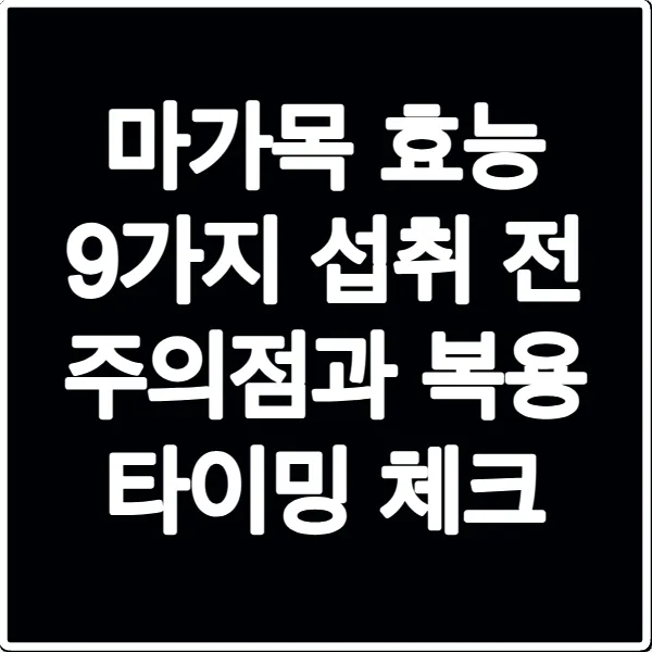 마가목 효능 9가지 섭취 전 주의점과 복용 타이밍 체크