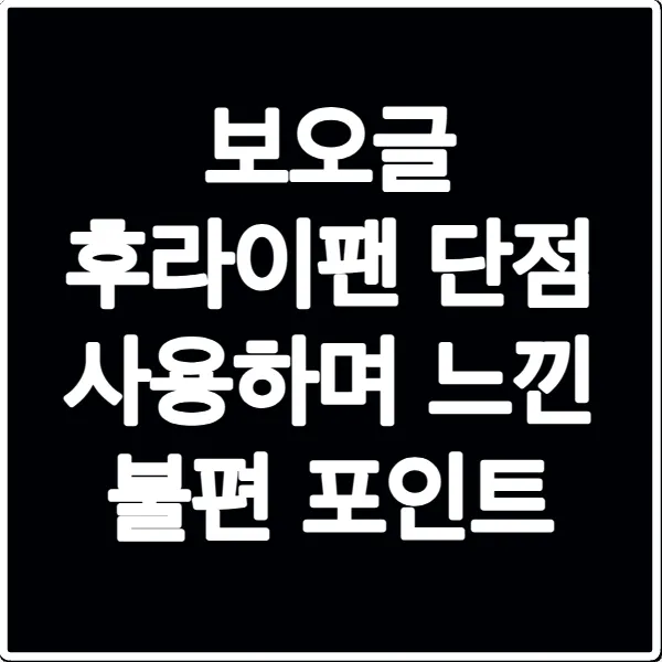 보오글 후라이팬 단점 사용하며 느낀 불편 포인트