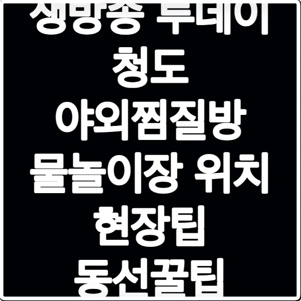 생방송 투데이 청도 야외찜질방 물놀이장 위치 현장팁 동선꿀팁
