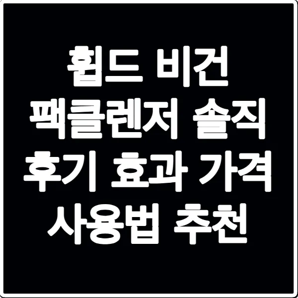 휩드 비건 팩클렌저 솔직 후기 효과 가격 사용법 추천